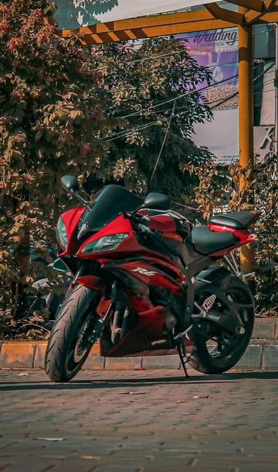 Yamaha r6, auto, bike, custom, red, esports, mobile wallpaper, android wallpaper, iPhone wallpaper, phone wallpaper