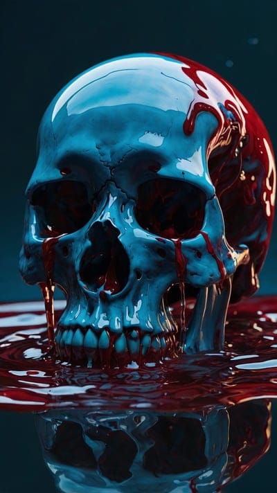 Skull,Blood,Red,Drowning