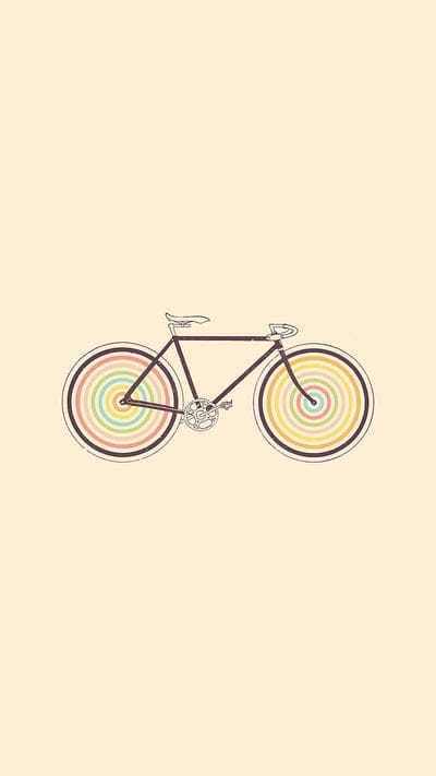 Velocolor, Florent, bike, cercle, circle, color, flash, fun, geometric, graphic-design, illustration, lines, love, minimal, minimalist, old, pastel, pop, rainbow, vintage, wheel, mobile wallpaper, android wallpaper, iPhone wallpaper, phone wallpaper